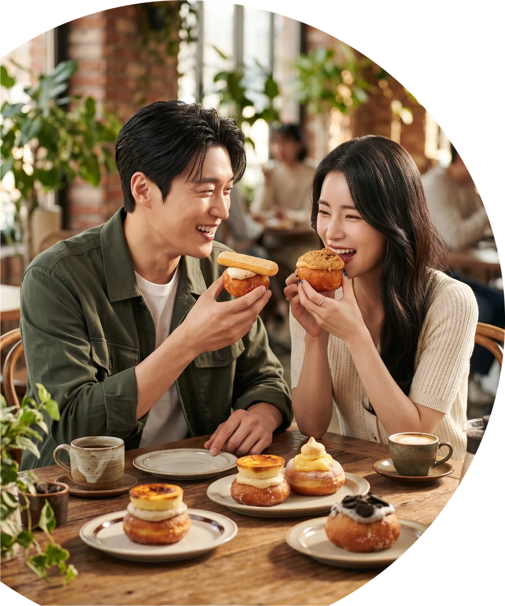 Pareja disfrutando Monchi Donas