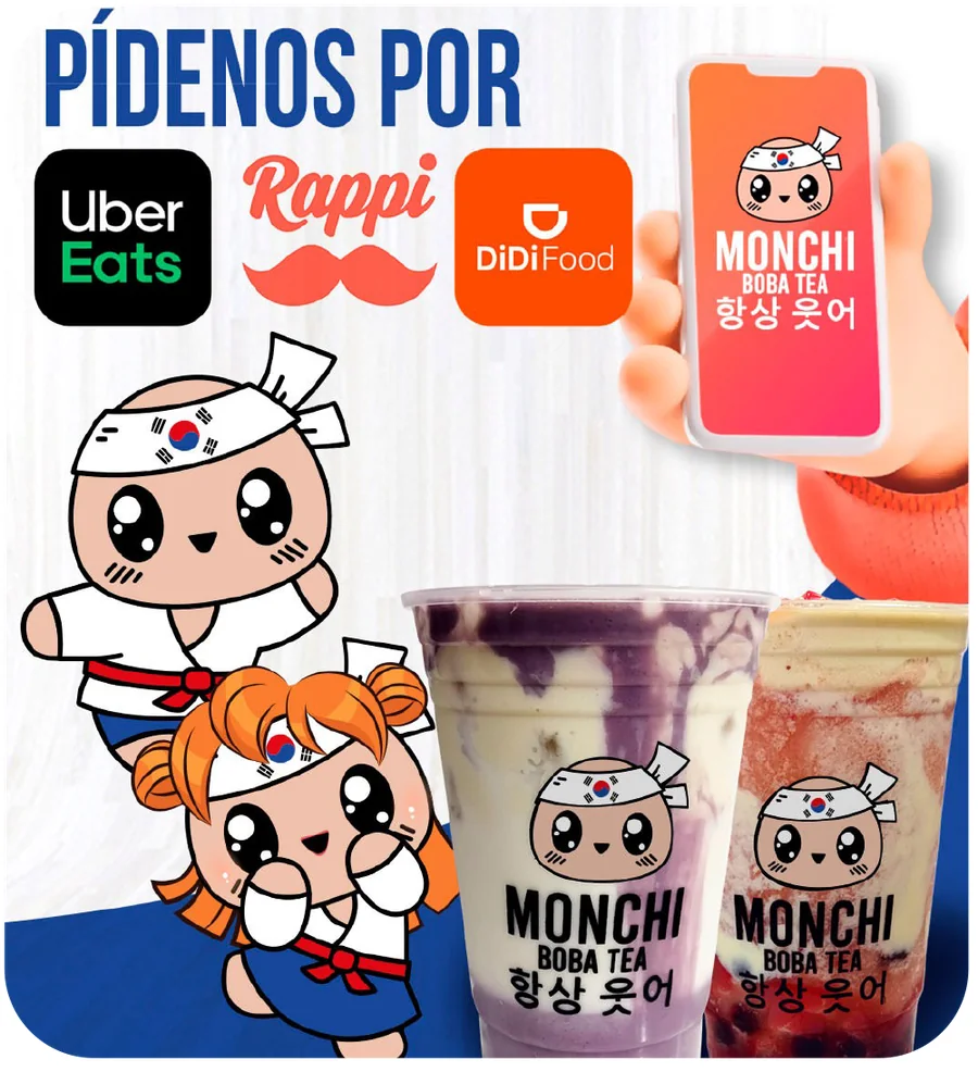 Pídenos por Uber Eats, Rappi y DiDi Food